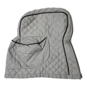 KitchenAid Quilted Stand Mixer Cover Grey Front Pocket Storage